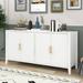Accent Storage Cabinet Sideboard Wooden Cabinet with Metal Handles for Hallway, Entryway, Living Room, Bedroom