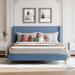 Elegant Design Queen Size Upholstered Platform Bed