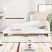 White Twin Size PU Upholstered Tufted Daybed w/ 2 Drawers & Cloud Shaped Guardrail Storage Bed Frame, Space-Saving Platform Bed