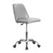 ESTELLE Home Office Button-Tufted Desk Chair, Armless Thick Cushion, Adjustable Height 18" to 24", Grey - N/A