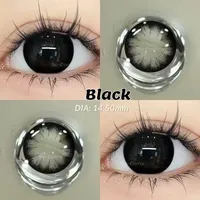 Bio-Essenz 1 Paar schwarze Kontaktlinsen natürliche Farbe Linse Make-up Kontaktlinsen für Augen