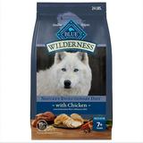 Blue Buffalo Wilderness Natural Senior Dry Dog Food Plus Wholesome Grains Chicken 24 lbs.