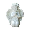 piaybook Tabletop Ornaments Angels Resin Garden Statue Figurine Indoor Outdoor Home Garden Decoration Adorable Angel Sculpture Memorial Statue for Home Holiday Tabletop Decor White