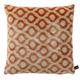 Coussin orange en velours 45x45 cm avec motif