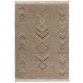 Tapis shaggy avec franges en beige, 80x150 cm