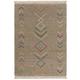 Tapis shaggy avec franges en beige, 80x150 cm