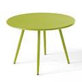 Table basse de jardin ronde en métal vert 40 cm