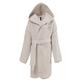 Peignoir enfant en coton peigné zéro twist blanc cassé 04 ans