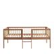 Cadre de lit pour enfant avec échelle en bois 90x190cm terracotta