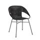 Chaise en rotin noir 56 cm