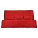 Banquette clic-clac avec matelas latex rouge 140 x 200 cm