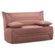 Banquette BZ avec matelas de 12 cm rose