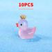 WQJNWEQ Festival Decorations Indoor 10pcs Glowing in-the Dark Crown Duckling Doll Moss Fish Tank Decoration Accessories Small Ornaments on Sales