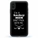 Cute Funny Ice Hockey Mom Quote Goalie Slim Shockproof Hard Rubber Custom Case Cover For iPhone 15 Pro Max 14 Plus 13