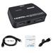 HDMI Splitter 1in 2 Out 4K 60Hz HDMI Switcher UHD HDMI 2.0 1X2 Splitter with 3.5mm/SPDIF Optical Audio Output for Laptop TV Game Console