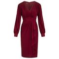 ApartFashion Damen Jerseykleid Kleid, Bordeaux, 40 EU
