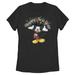 Women's Mad Engine Mickey Mouse Black & Friends Happy New Year Graphic T-Shirt