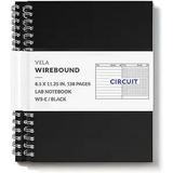 Vela Sciences W5 Wirebound Lab Notebook 8.5 x 11 in (21.5 x 28 cm) 128 Pages Double Wire Looped 70lb Heavyweight Paper (Alternating Grid/Ruled)