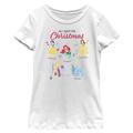 Girl's Youth Mad Engine White Disney Princess All I Want For Christmas Graphic T-Shirt