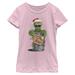 Girl's Youth Mad Engine Oscar the Grouch Pink Sesame Street Lights Sign Graphic T-Shirt