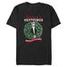Men's Mad Engine Jack Skellington Black The Nightmare Before Christmas Season's Creepings Wreath Graphic T-Shirt