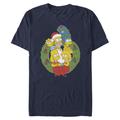 Men's Mad Engine Navy The Simpsons Family Wreath Graphic T-Shirt