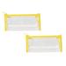 2PCS Office Supplies Home Office Pencil Case Transparent Lightweight Portable Zipper Pen Pouch Cosmetic Bag For School