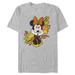 Men's Mad Engine Minnie Mouse Heather Gray Mickey & Friends Fall Leaves Graphic T-Shirt