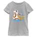 Girl's Youth Mad Engine BB-8 Heather Gray Star Wars: The Last Jedi Menorah Graphic T-Shirt