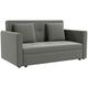 HOMCOM 2 Seater Sofa Bed, Convertible Bed Settee, Modern Fabric Loveseat Sofa Couch with 2 Cushions, Hidden Storage for Living Room, Guest Room, Light