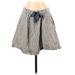 J.Crew Factory Store Casual Skirt: Gray Stripes Bottoms - Women's Size X-Small