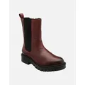 Lotus Women's Rosie Womens Chelsea Boots - Dark Red Leather - Size: 20/7