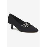 Extra Wide Width Women's Bonnie Pump by Ros Hommerson in Black Micro (Size 6 WW)