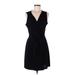 Charming Charlie Casual Dress - A-Line V Neck Sleeveless: Black Print Dresses - Women's Size Medium