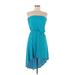 Express Casual Dress - High/Low: Teal Dresses - Women's Size Medium