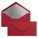 Long Envelopes size DIN Long, gummed, wet seal, Gold / Silver metallic lining 100 UmschlÃ€ge Dark red silver