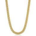 Solid 14k Yellow Gold Filled 7 mm Double Curb Link Chain Necklace | Statement Jewelry for Men and Women
