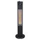 1600 Watt Floor Standing Patio Heater Outdoor Garden Heating Black Litecraft