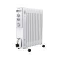 Emperial Oil Filled Radiator 11 Fins, Electric Radiator - Portable 2500W Oil Heater with Built-in 24 Hour Timer, 3 Heat Settings, Adjustable Thermostat & Safety Cut-Off