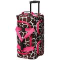 Rockland Luggage Rolling 22 Inch Duffle Bag, Pink Giraffe, One Size