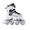 Adjustable Inline Skates for Kids and Adults and Teen LED Roller Skates with All Illuminating Wheels for Girls and Boys Men and Ladies Roller Blades white_L-Youth&Adult（EU:_38-42;_UK:_5.5-7.5）