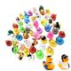 LEVABE Rubber Ducks Set, Cute and Colorful Duck Toy, Duck Decorations for Shower Birthday Party Favors, Fun Rubber Ducks for Classroom Summer Beach Pool Party