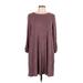 Apt. 9 Casual Dress - Sweater Dress: Burgundy Marled Dresses - Women's Size Large