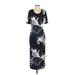 G.I.L.I. Casual Dress: Black Print Dresses - Women's Size X-Small Petite