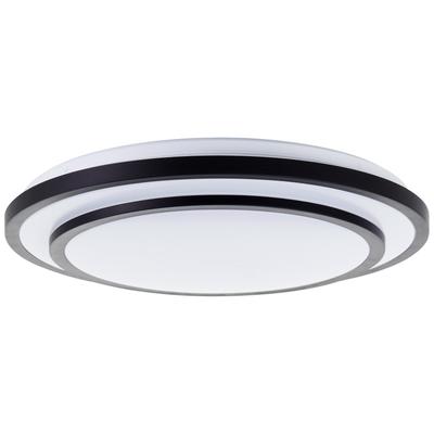 BRELIGHT LED Wandleuchte "Luciano", schwarz (schwarz, weiß), Ø 49,00cm H: 7,00cm, Lampen, D 50 cm, 3800 lm, 3000-6500 K, 36 W, dimmbar, CCT, Fernbedienung Image