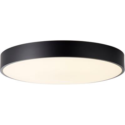 BRELIGHT LED Wandleuchte "Slimline", schwarz (schwarz, weiß), Ø 49,00cm H: 8,00cm, Lampen, D 50 cm, 3800 lm, 3000-6500 K, CCT, dimmbar, Metall, schwarz/weiß Image