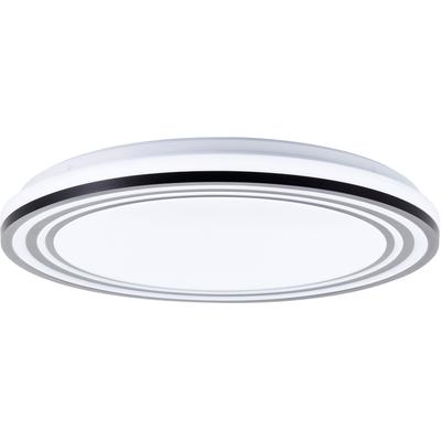 BRELIGHT LED Wandleuchte "Kobana", schwarz (schwarz, weiß), Ø 49,00cm H: 7,00cm, Lampen, D 49 cm, 3800 lm, 3000-6500 K, dimmbar, CCT, schwarz/weiß Image