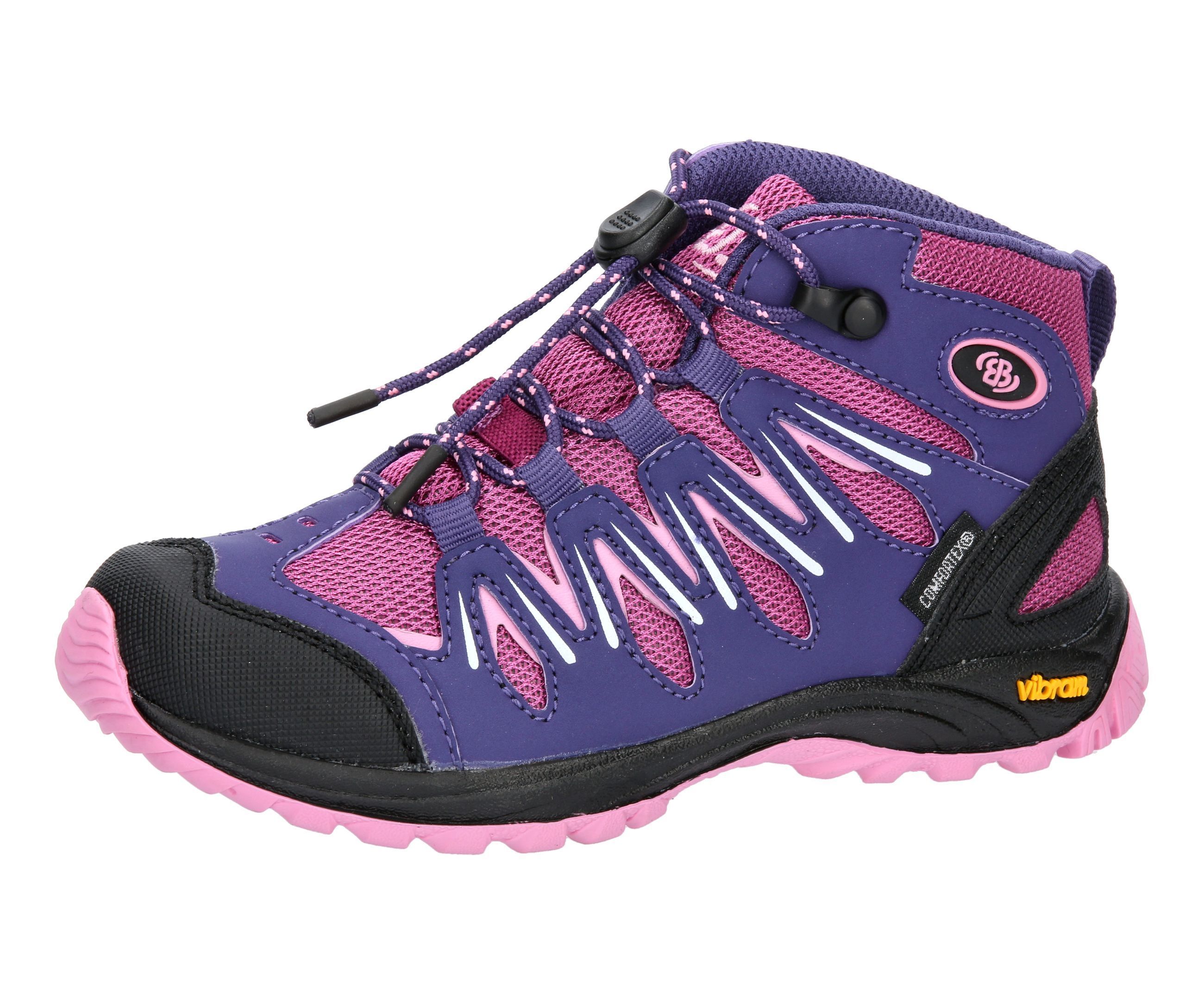Outdoorschuh BRÜTTING "Outdoorstiefel Expedition Kids High", Kinder, Gr. 37, lila, Synthetik, Schuhe Outdoorschuh