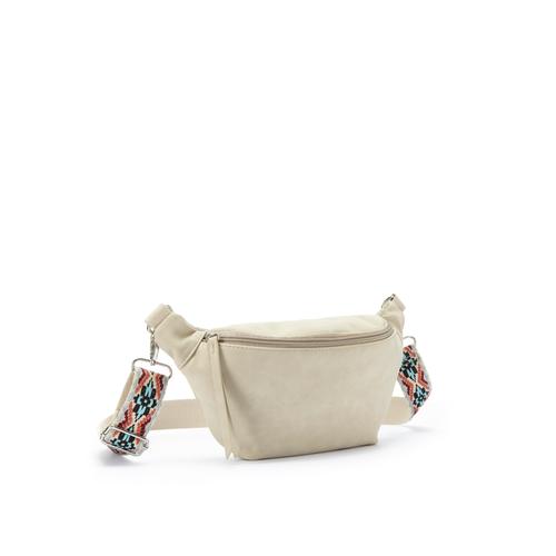 Bauchtasche VIVANCE Gr. B/H/T: 26 cm x 12 cm x 7 cm, beige Damen Taschen Gürteltaschen CrossBody, Gürteltasche, Brusttasche, Hüfttasche VEGAN