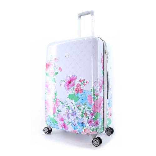 „Koffer ELLE „“Flower““ Gr. B/H/T: 51.00 cm x 78.00 cm x 32.00 cm, weiß Koffer Trolleys ABSPC“